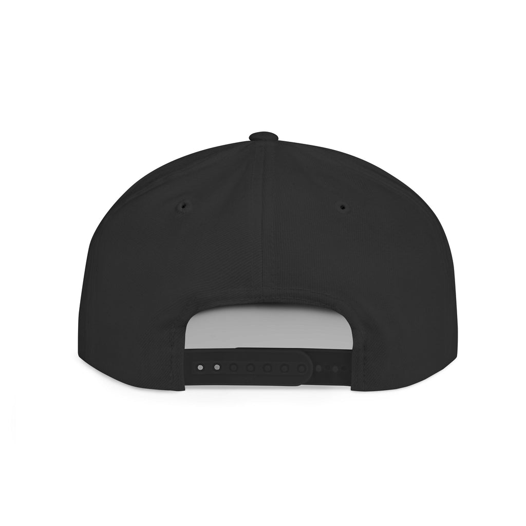 Wrong Bunny Snapback Hat — Edgy Pink Graphic Flat Bill Cap